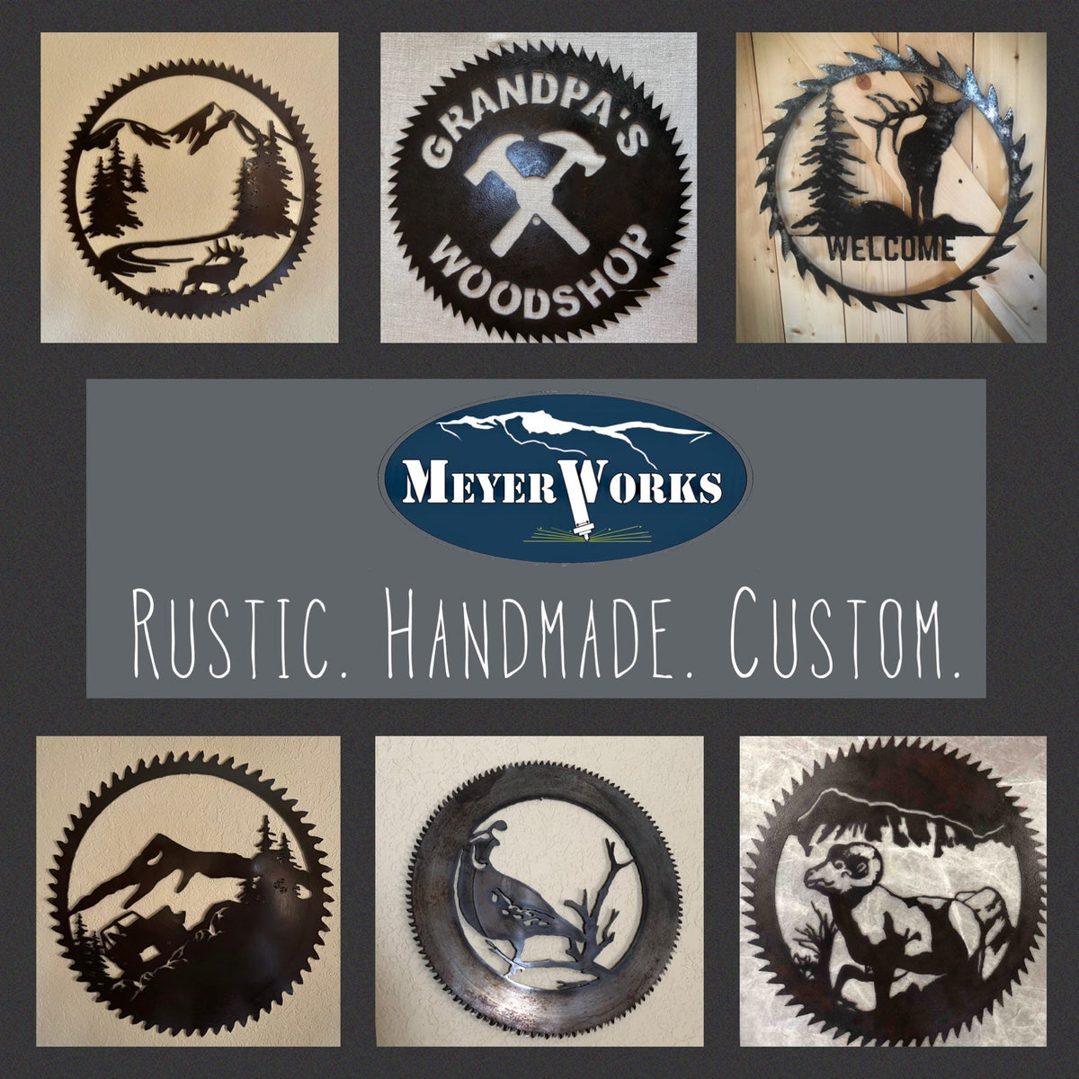 Reclaimed Saw Blade Art: Rustic Cabin Decor Welcome Sign