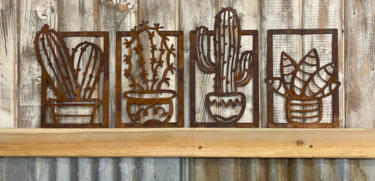 Metal Cactus Wall Art: Southwest Succulent Decor