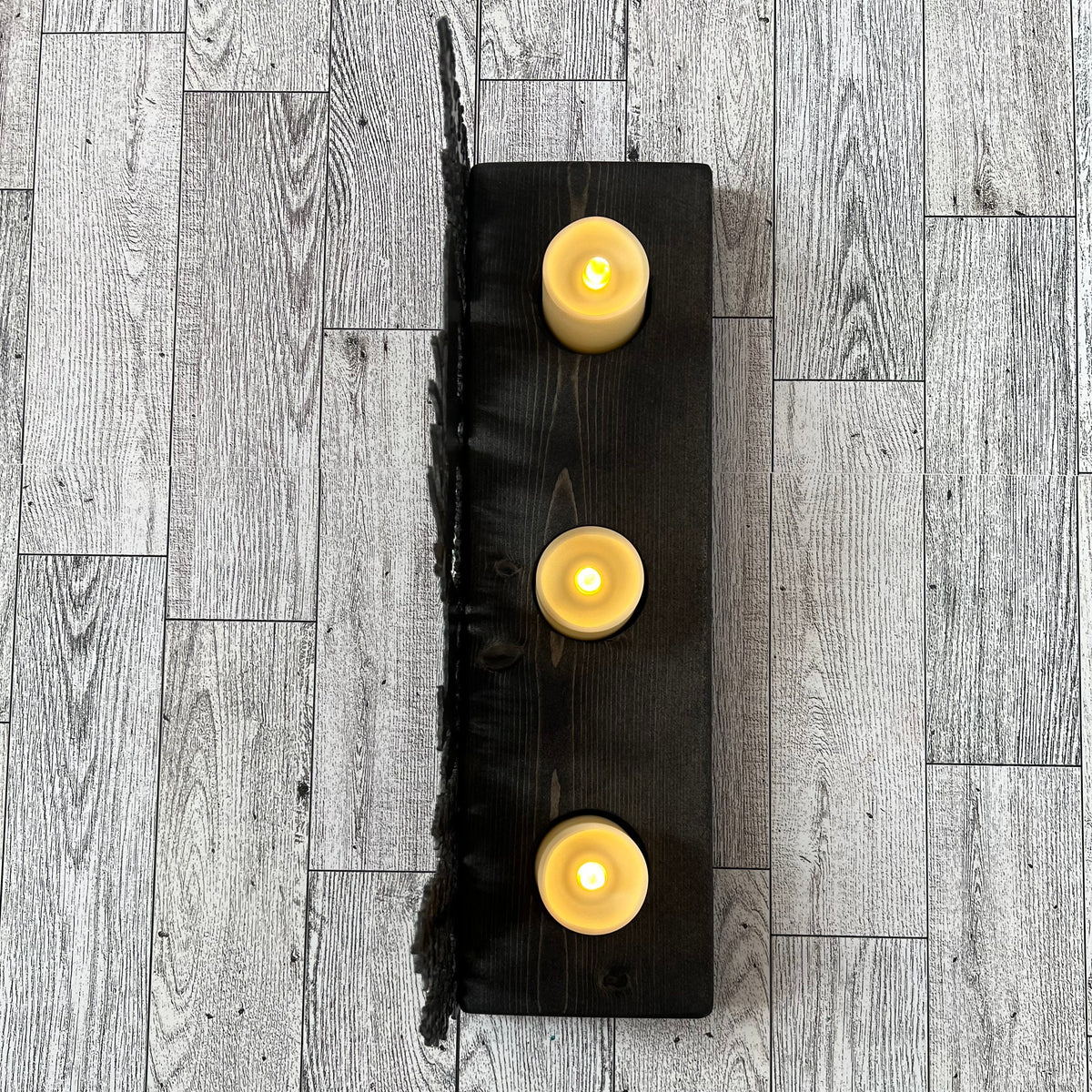 Elk Scene Candle Holder: Rustic Cabin Decor with LED Candles