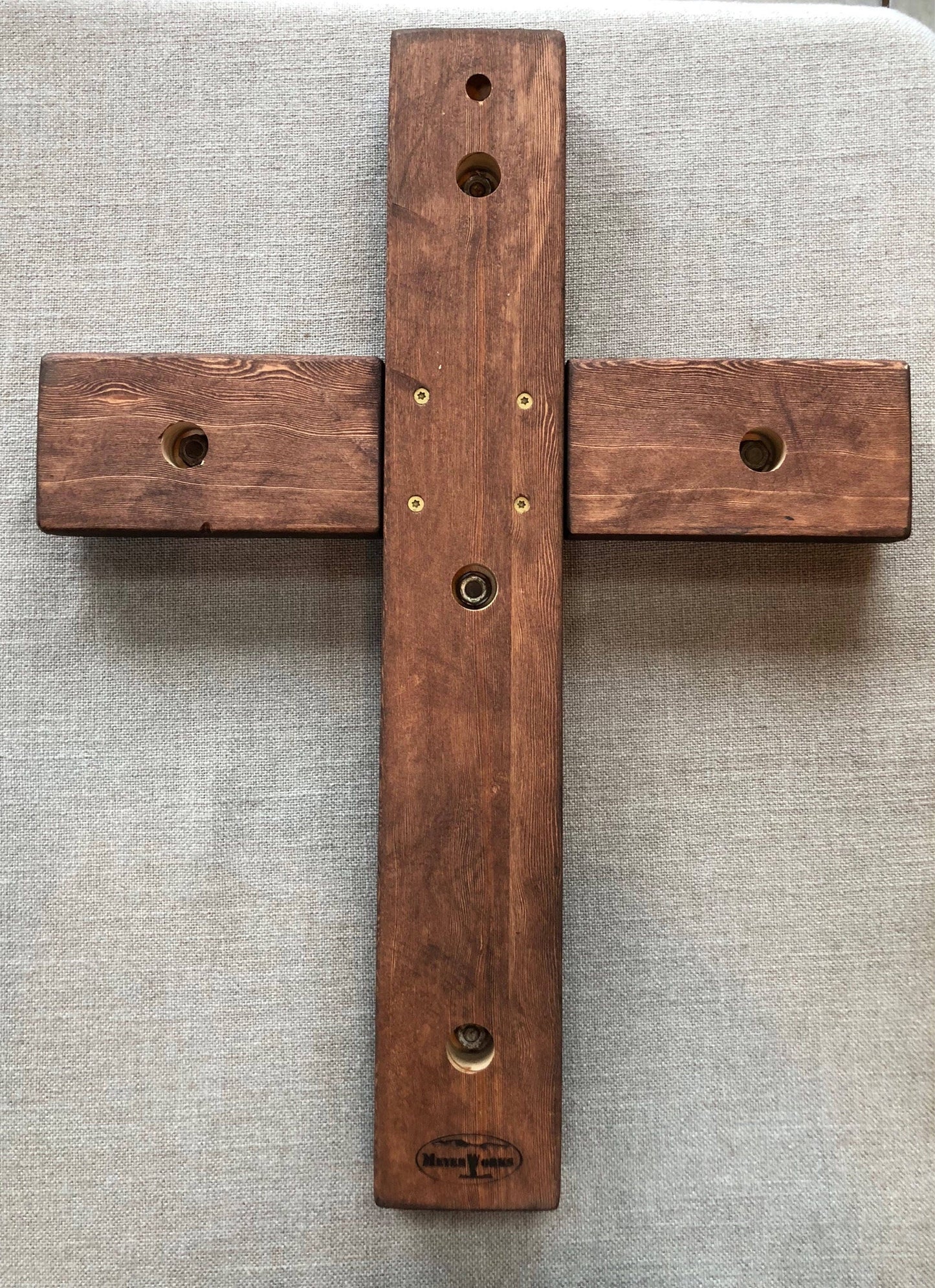 Rustic Reclaimed Wood Cross: Farmhouse Industrial Decor