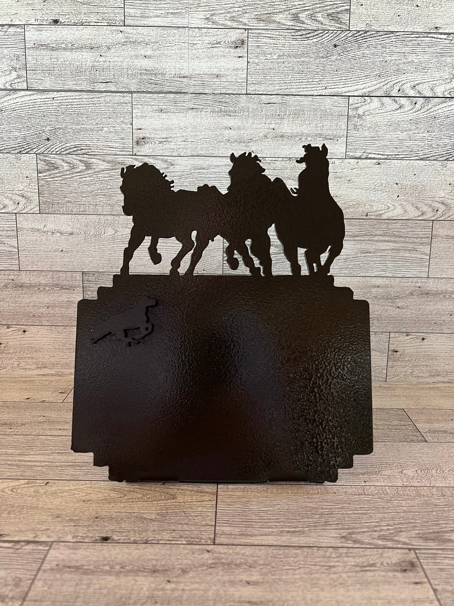 Running Horses Metal Art Photo Frame: 5x7 Picture, Horse Lover Gift