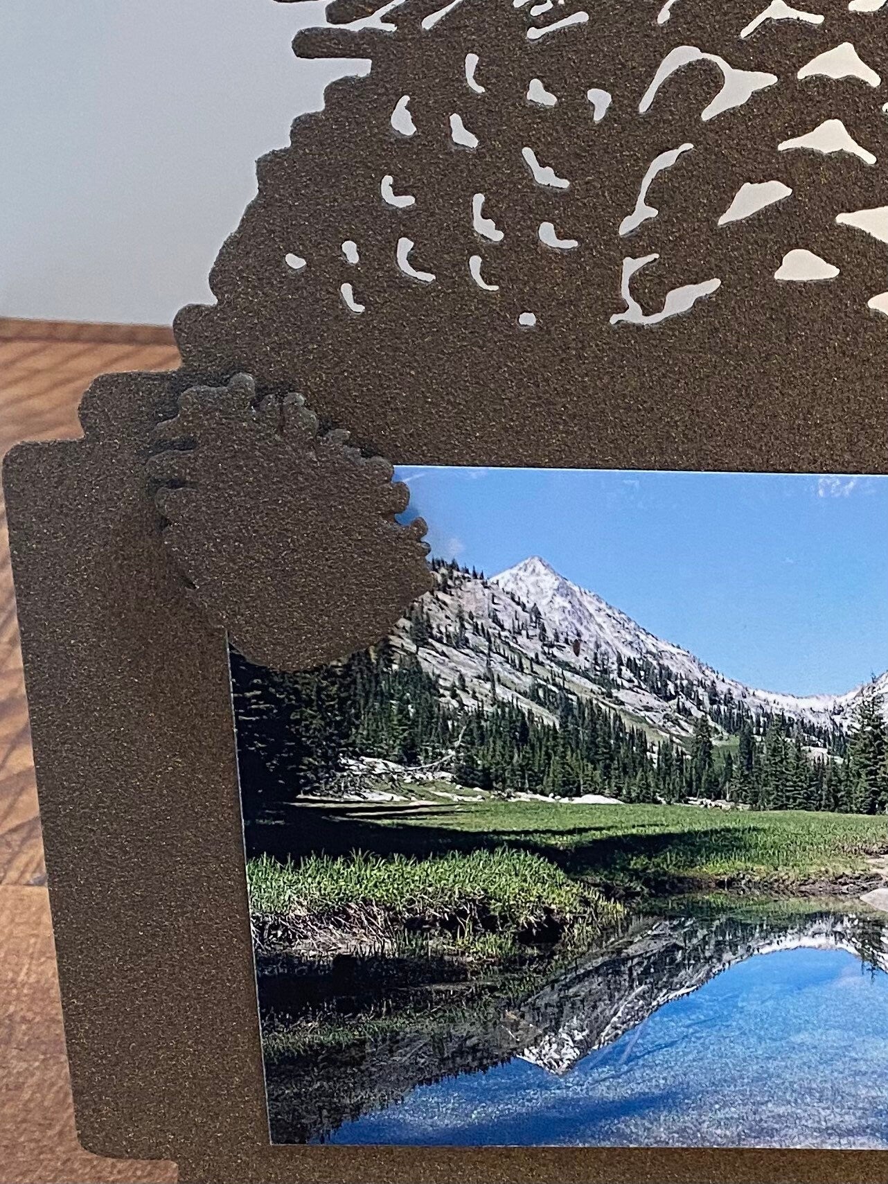 Pinecone Metal Photo Frame: Nature Lover Gift, 5x7 Picture