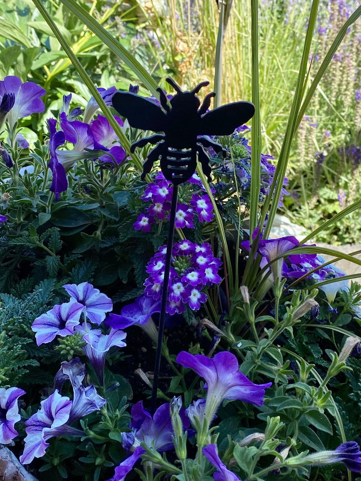 Metal Bee Garden Stake, Bee Lover Gift, Flower Bed Decor