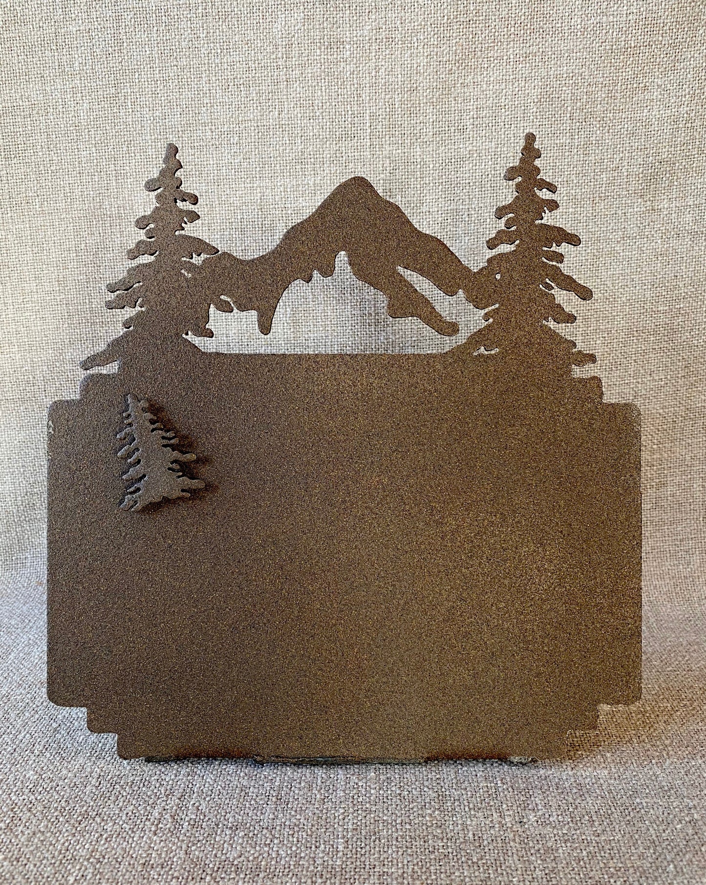 Metal Mountain Photo Frame: Nature Lover Gift, 5x7 Picture