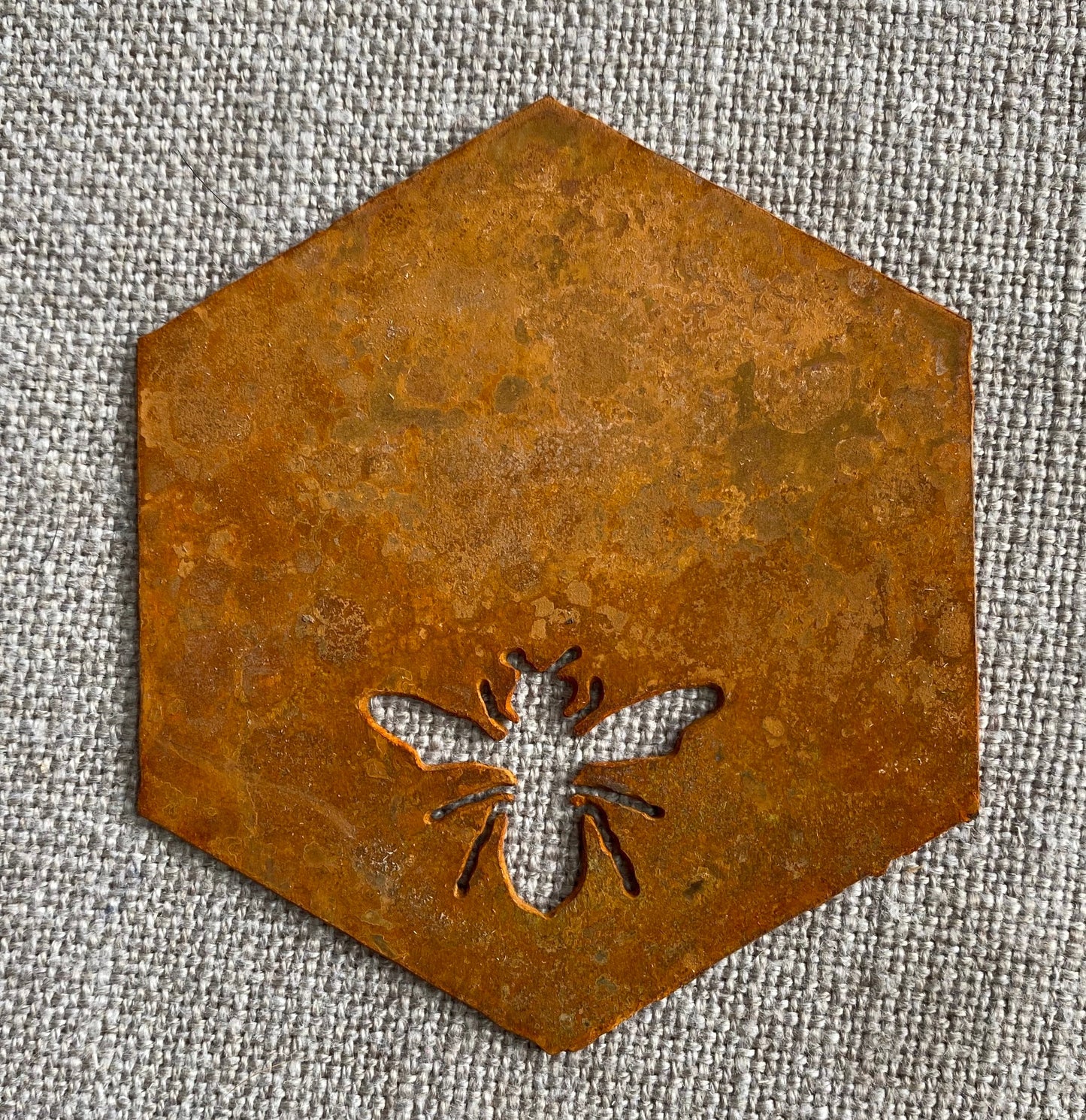 Metal Bee and Honeycomb Garden Decor: Steel Art