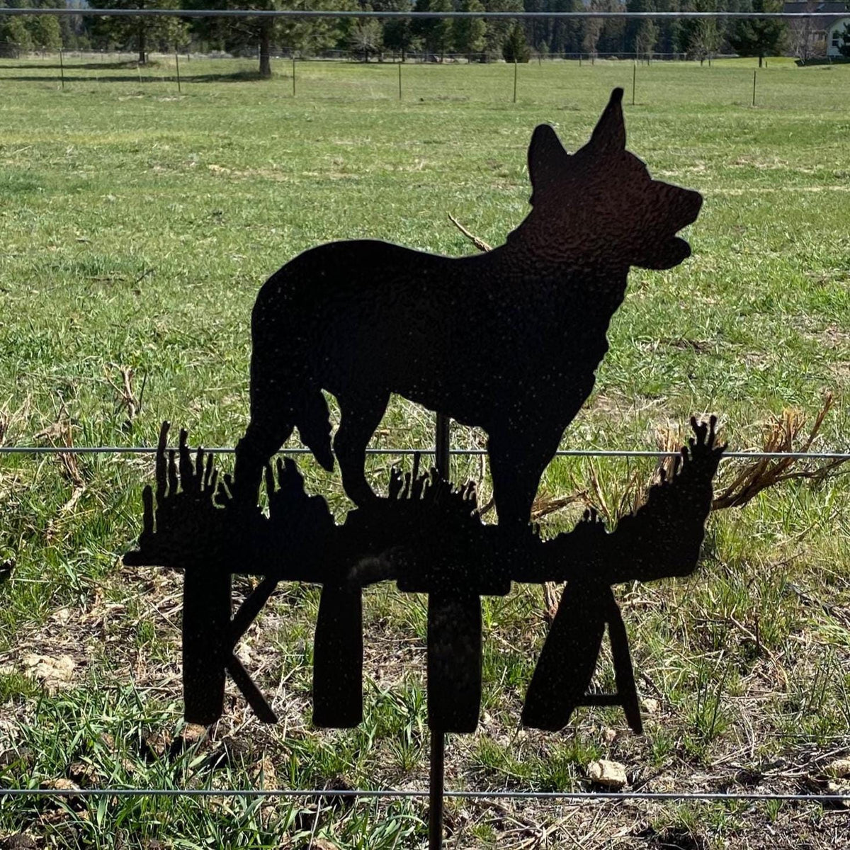 Personalized Pet Memorial Stake: Custom Metal Art, Dog Cat Gift