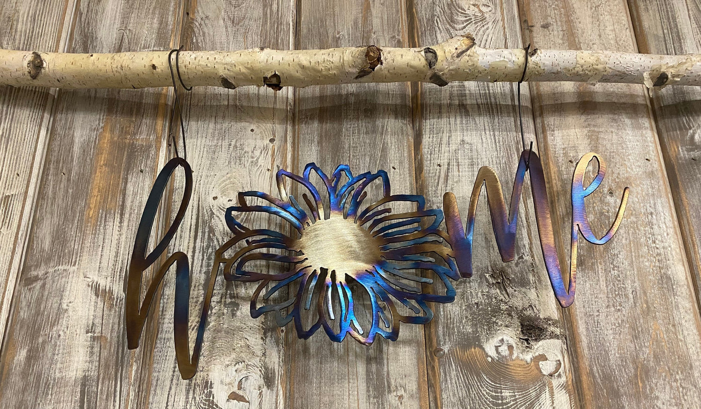 Heat-Treated Metal Sunflower Home Sign - Patio & Porch Decor
