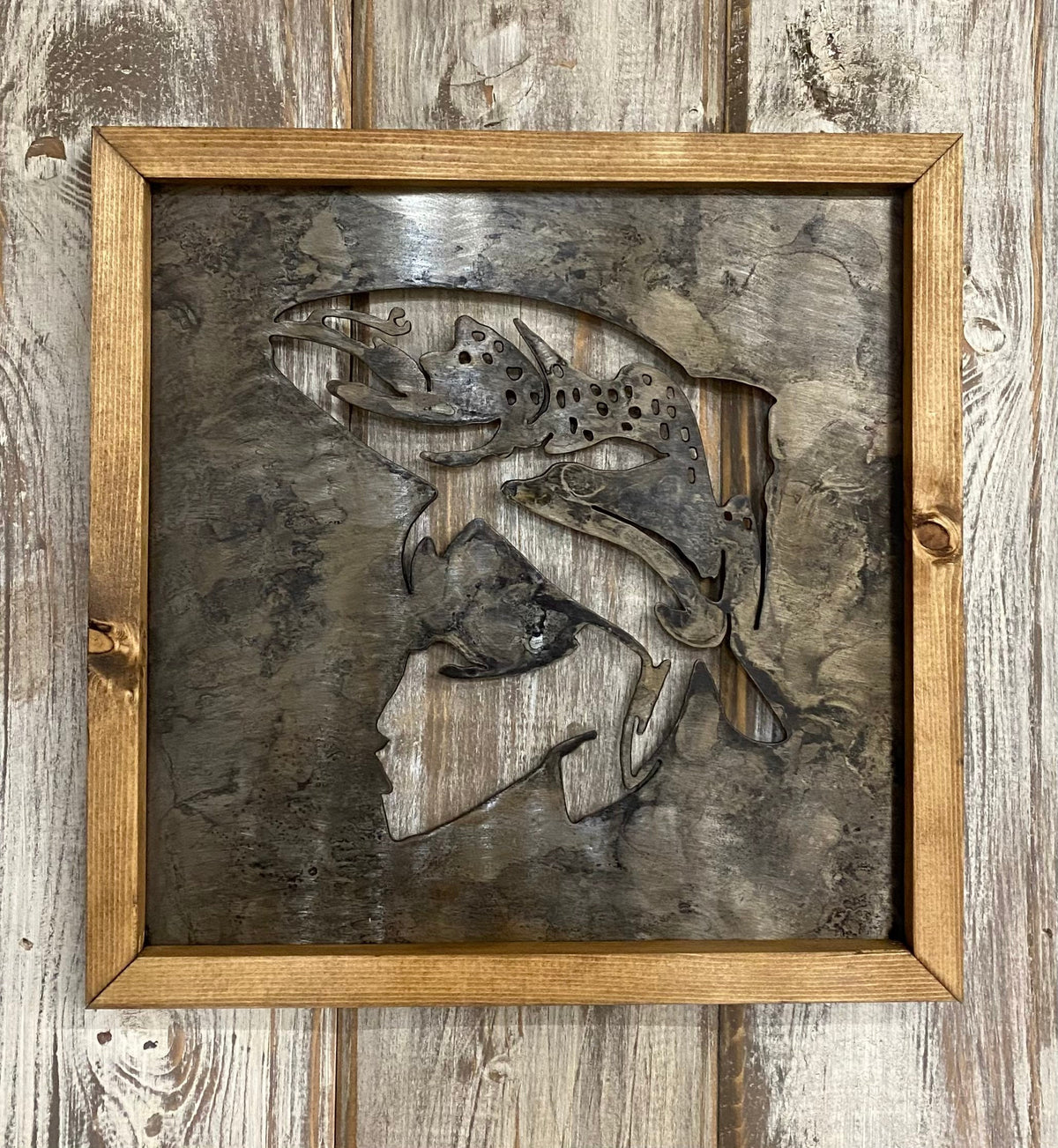 Patina Steelhead Metal Wall Art: Lodge Decor
