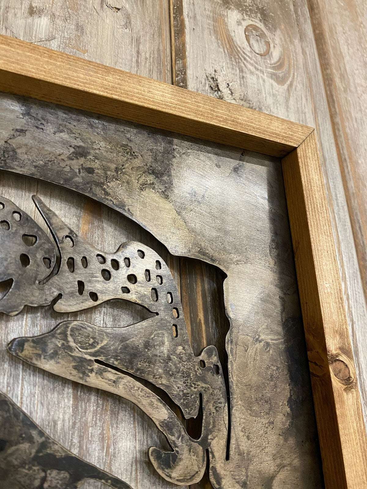 Patina Steelhead Metal Wall Art: Lodge Decor