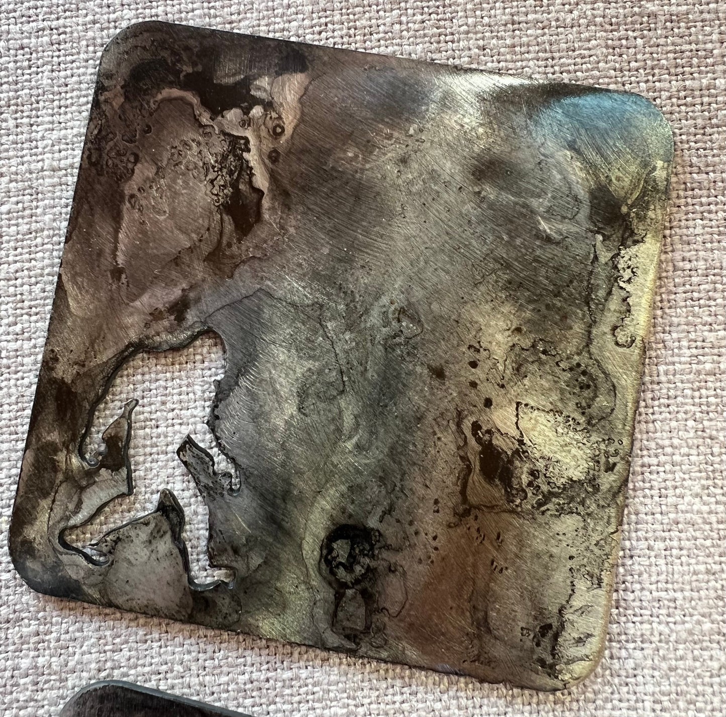 Metal Bigfoot Coasters: Sasquatch Lover Gift, Black Patina Finish