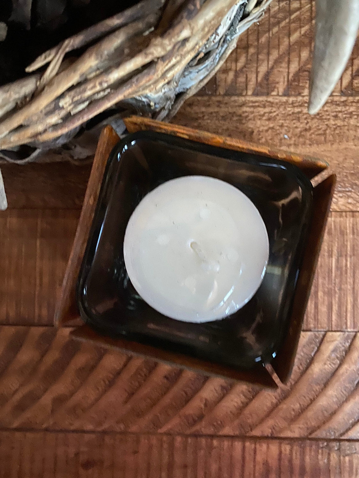 Rustic Candle Holder: Cabin Decor