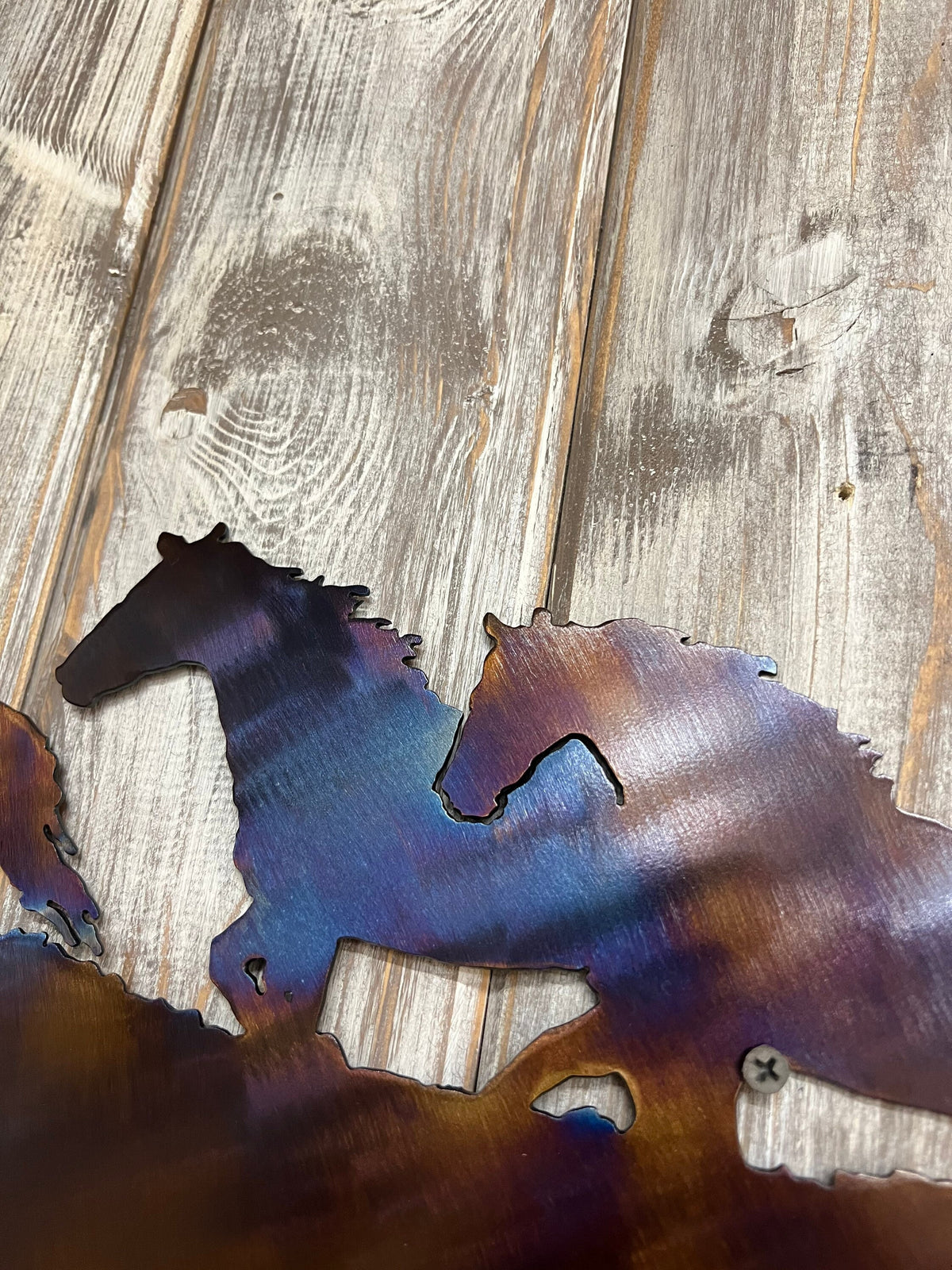Running Horses Metal Wall Art: Western Decor, Horse Lover Gift
