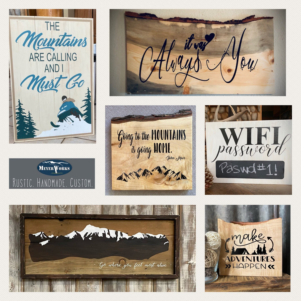 Chalkboard WiFi Password Sign: Distressed White Pine Wood Farmhouse Decor