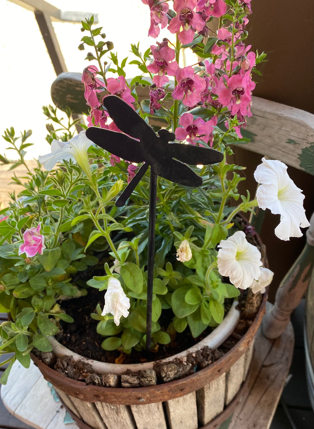 Rustic Metal Garden Stakes: Butterfly, Dragonfly, Horse Decor