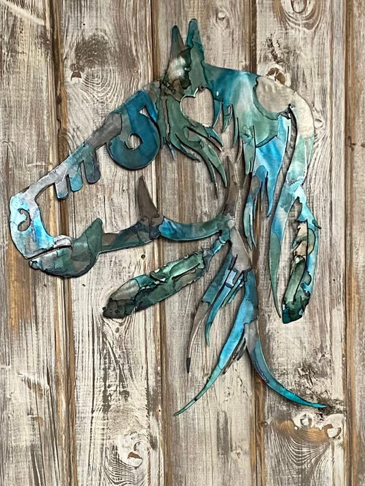 Rustic Indian Pony Metal Wall Art: Horse Lover Gift