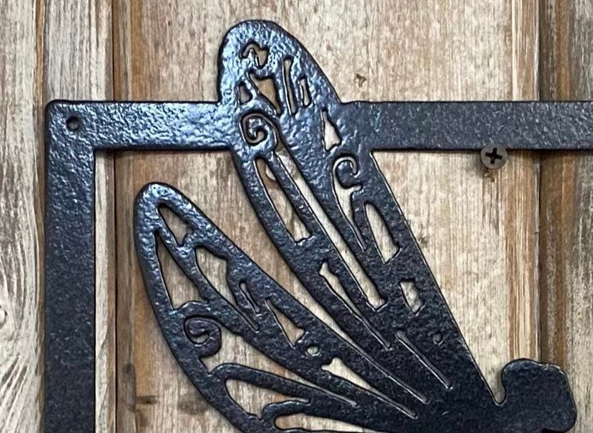 Metal Dragonfly Art: Garden Decor, Black or Rusty Finish