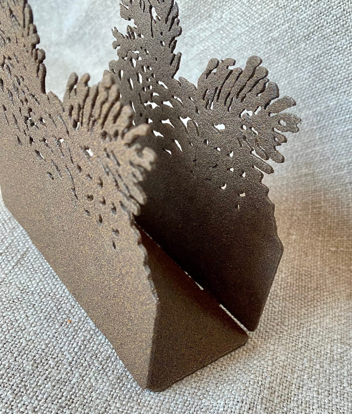 Metal Pinecone Napkin Holder: Cabin Lodge Decor
