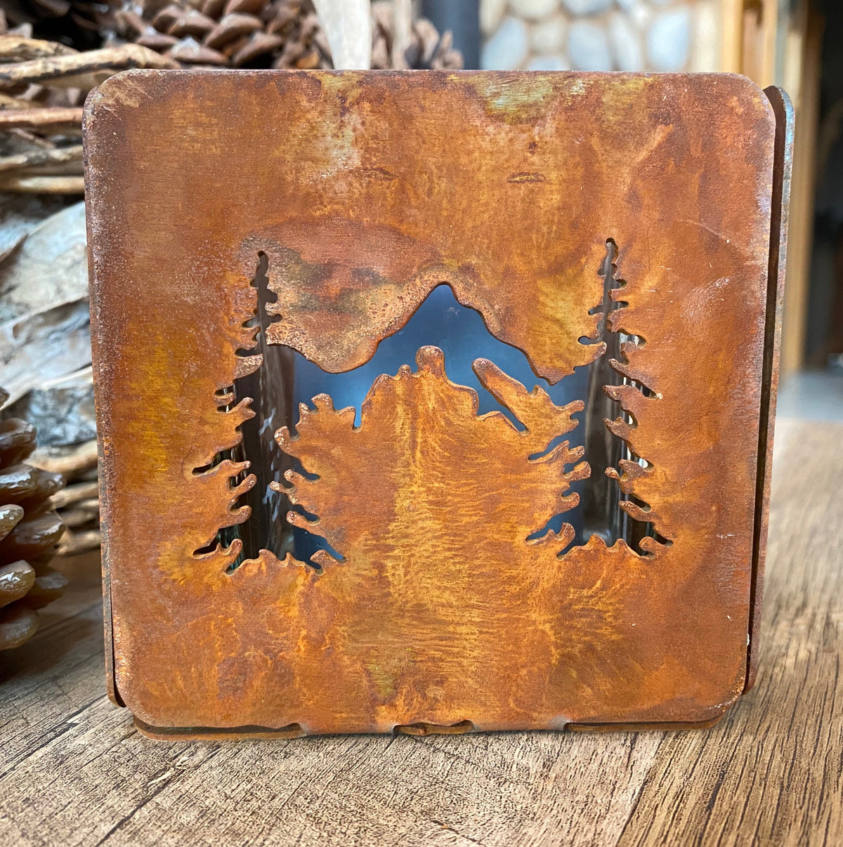 Rustic Candle Holder: Cabin Decor