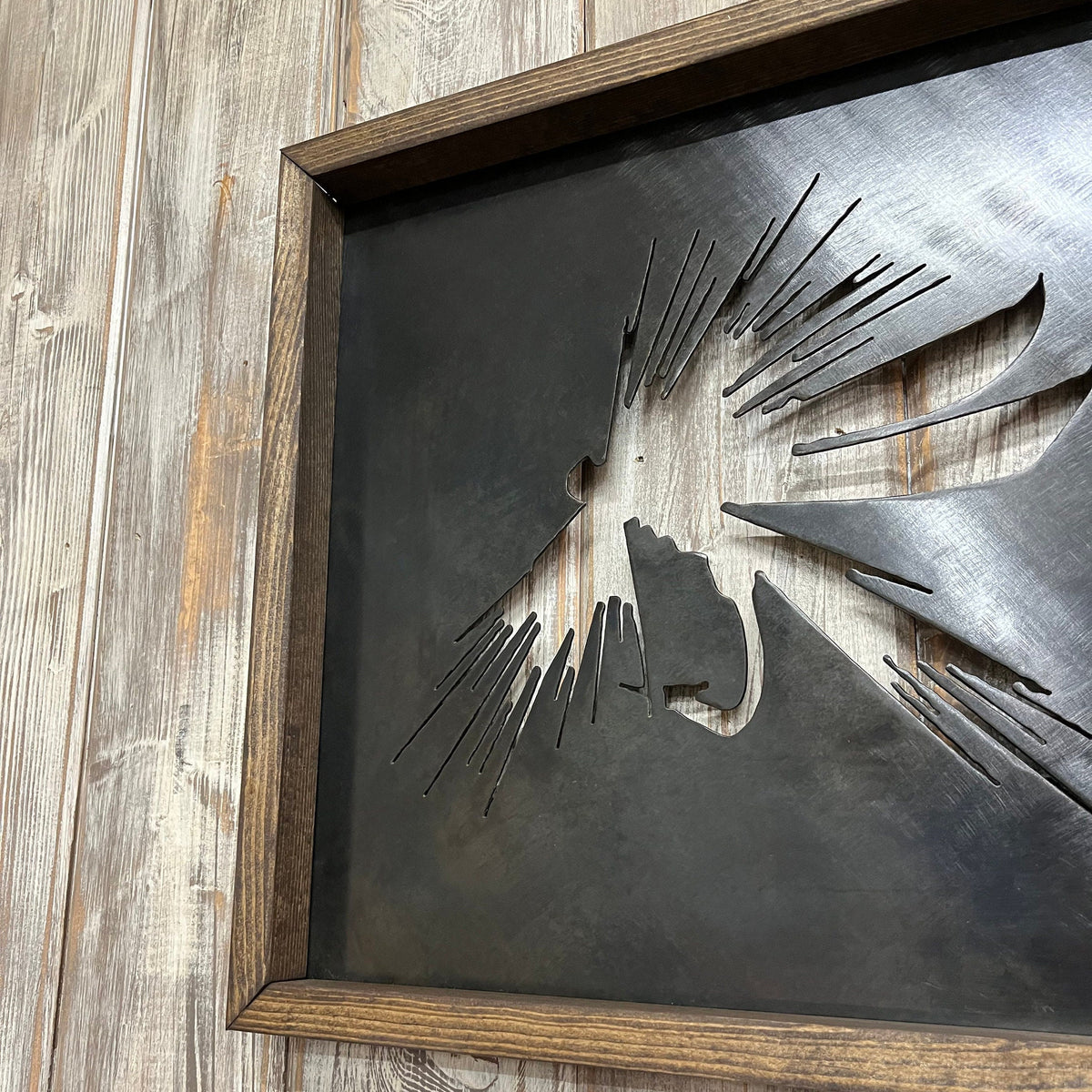 Patina Fly Fishing Metal Art: Lodge Decor