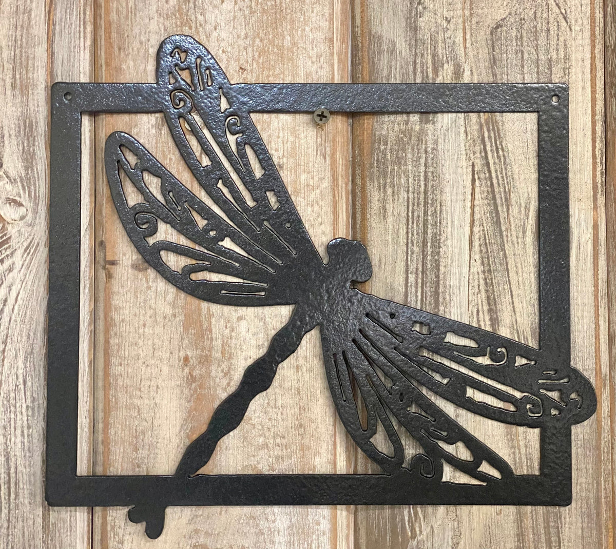 Metal Dragonfly Art: Garden Decor, Black or Rusty Finish