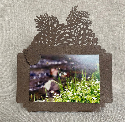 Pinecone Metal Photo Frame: Nature Lover Gift, 5x7 Picture