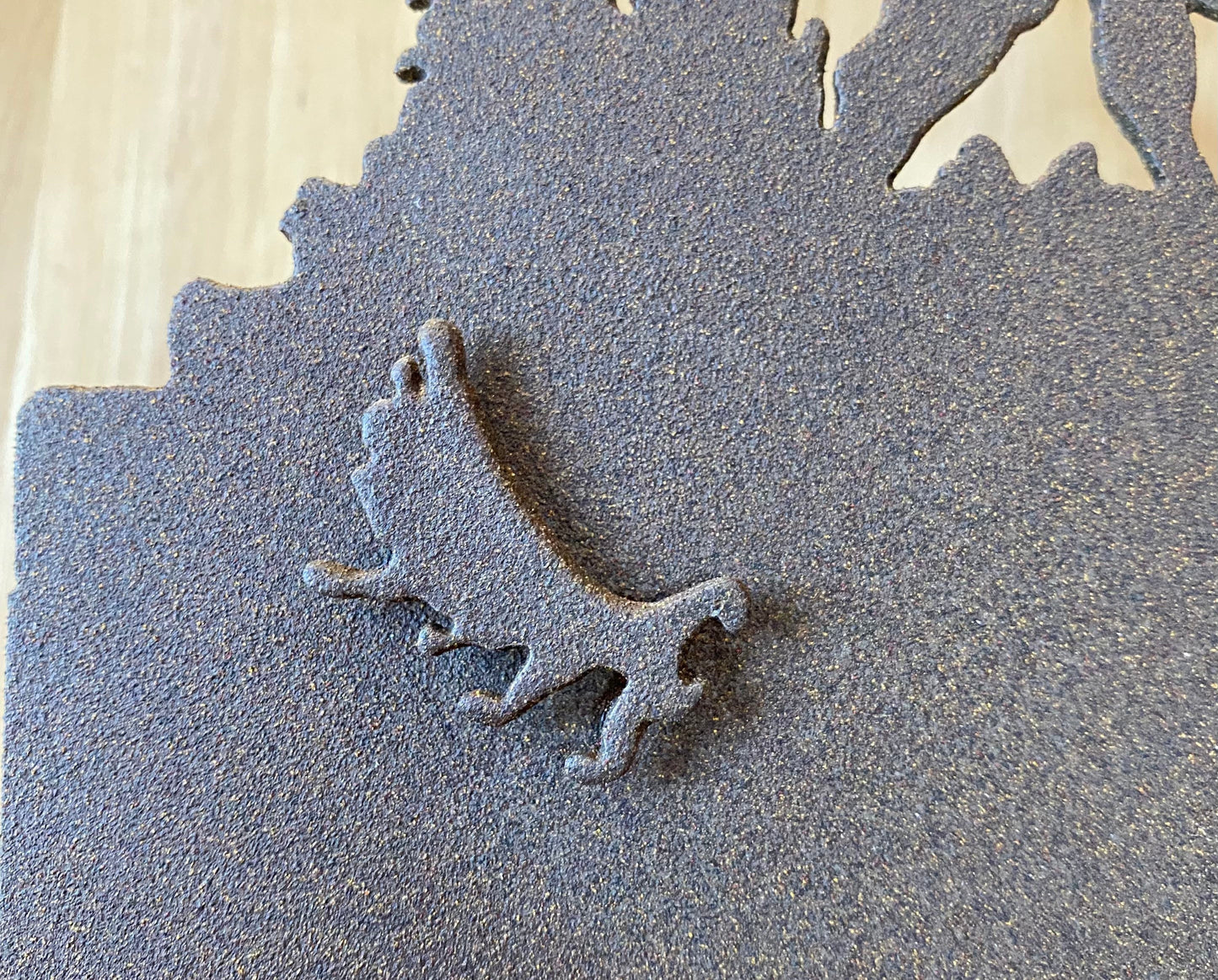 Metal Moose Picture Frame: Textured Brown Photo Holder (5x7 Photo)