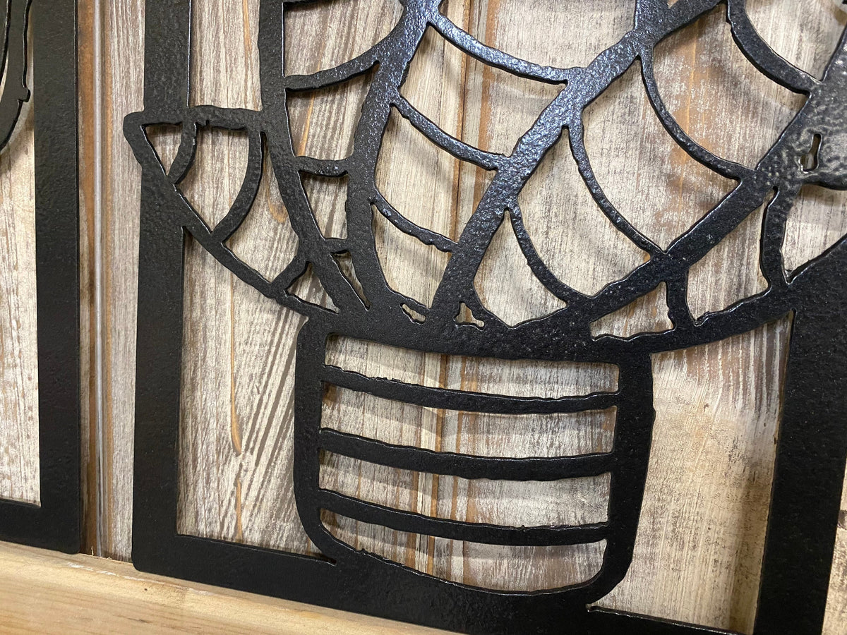 Metal Cactus Wall Art: Southwest Succulent Decor