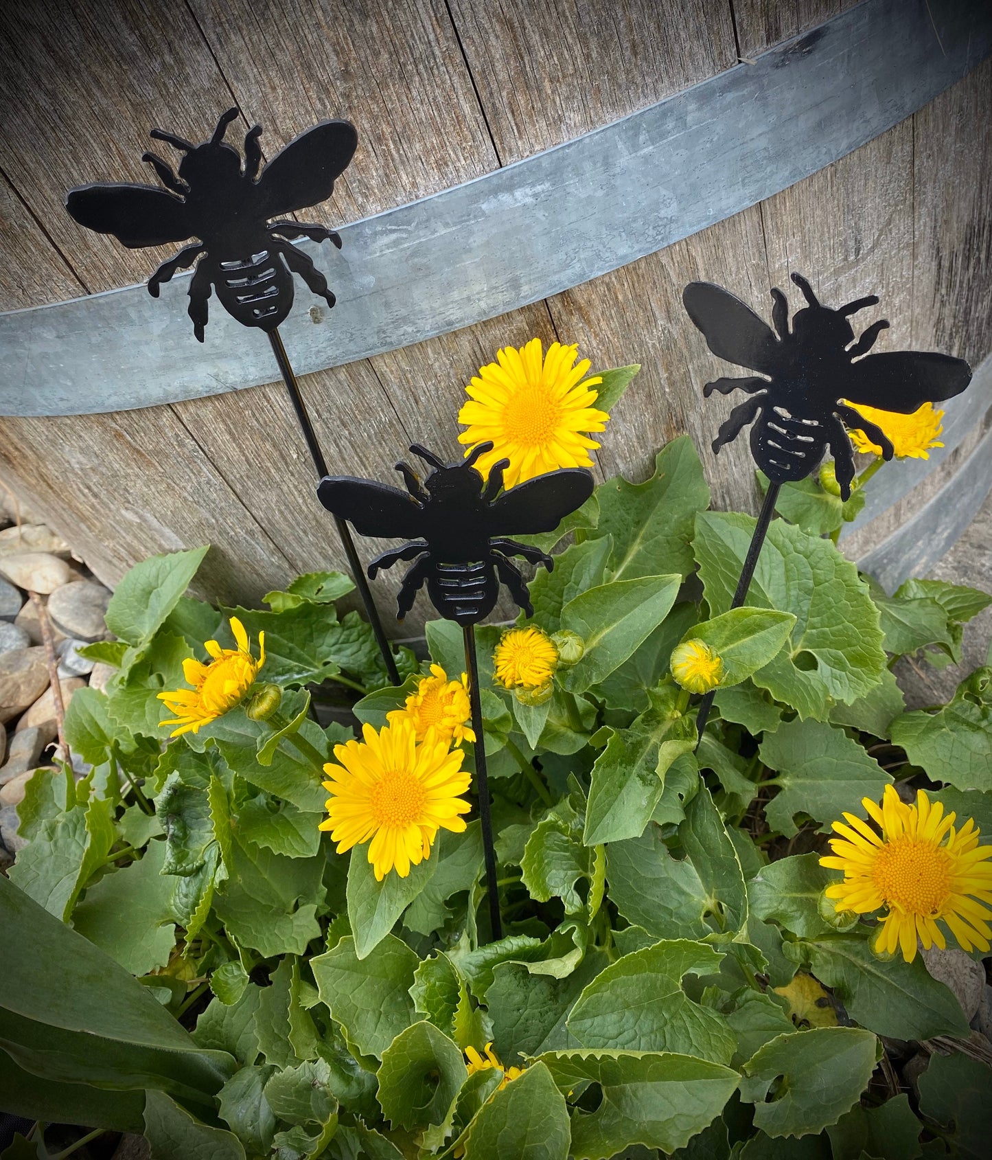 Metal Bee Garden Stake, Bee Lover Gift, Flower Bed Decor