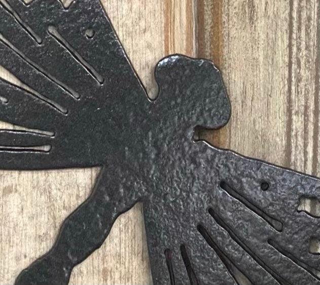 Metal Dragonfly Art: Garden Decor, Black or Rusty Finish