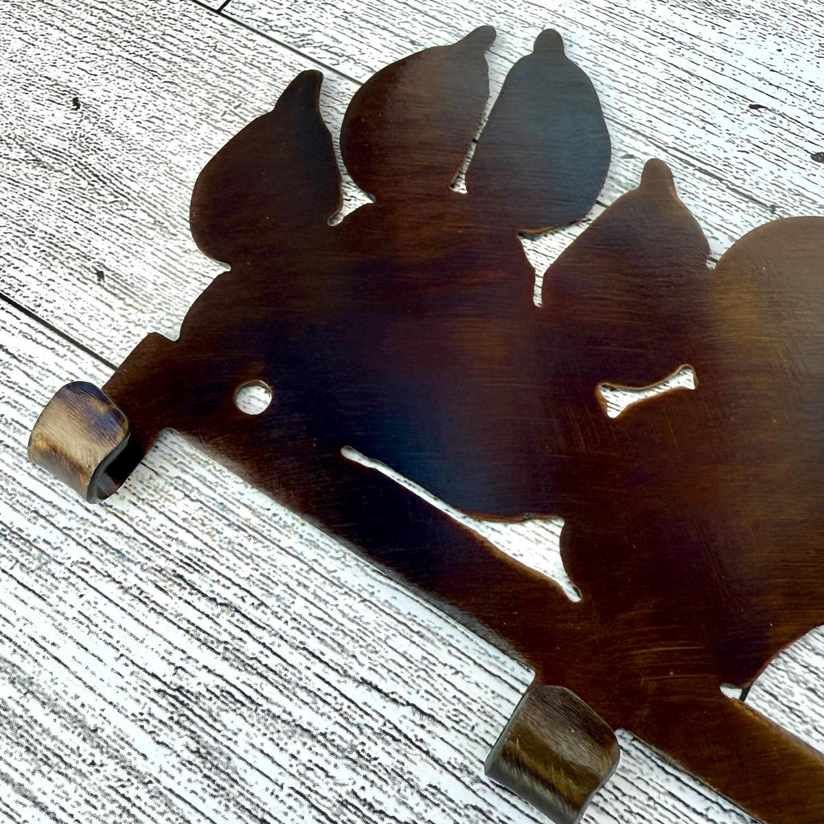 Dog Key or Leash Hanger: Paw Print Key Organizer, Heat-Treated Steel