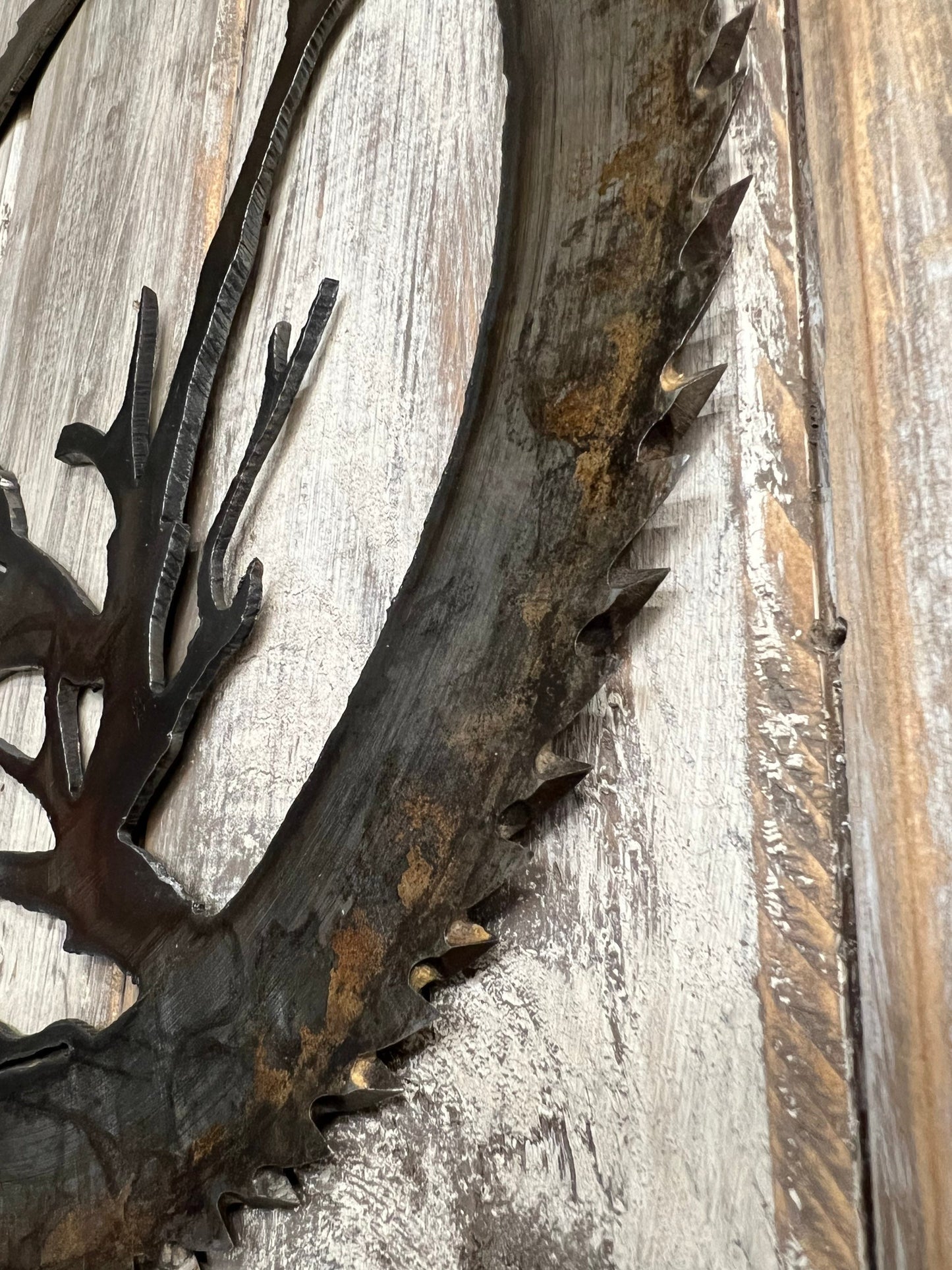 Rusty Quail Saw Blade Art: Rustic Wildlife Decor