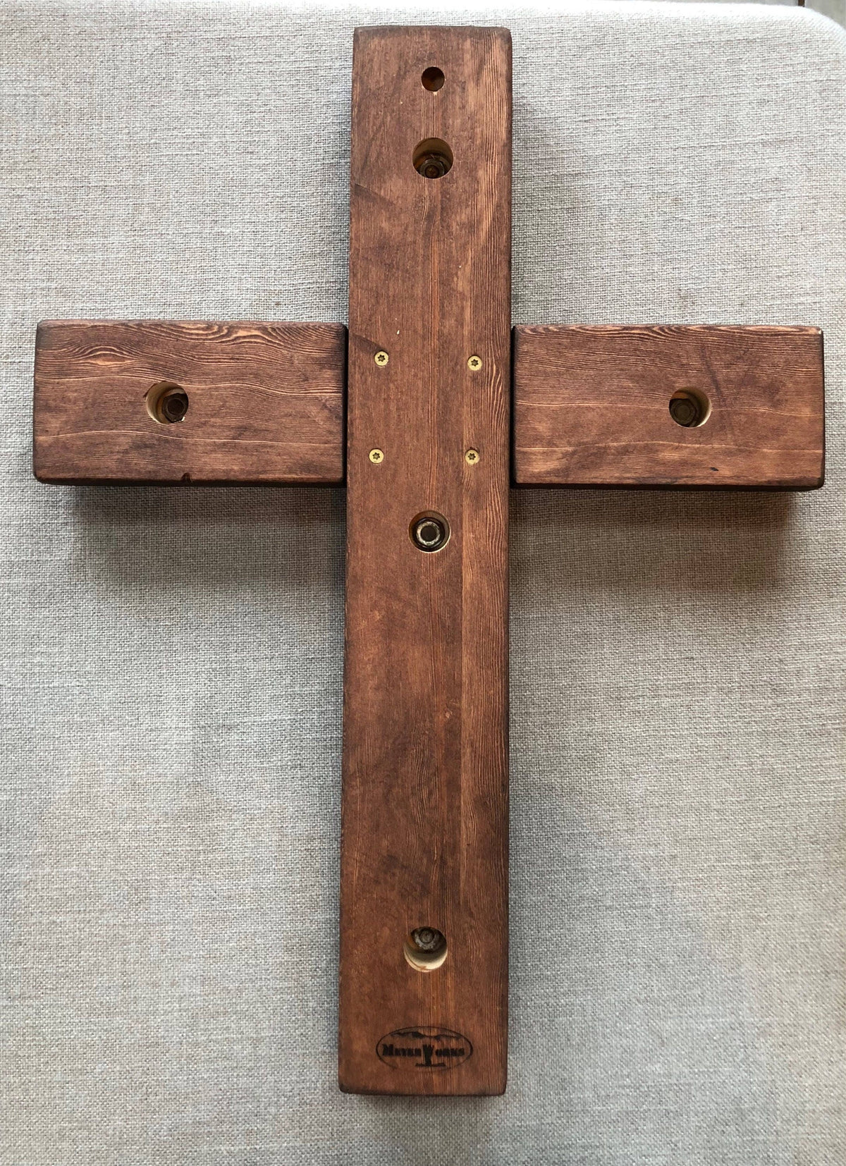 Rustic Reclaimed Wood Cross: Farmhouse Industrial Decor