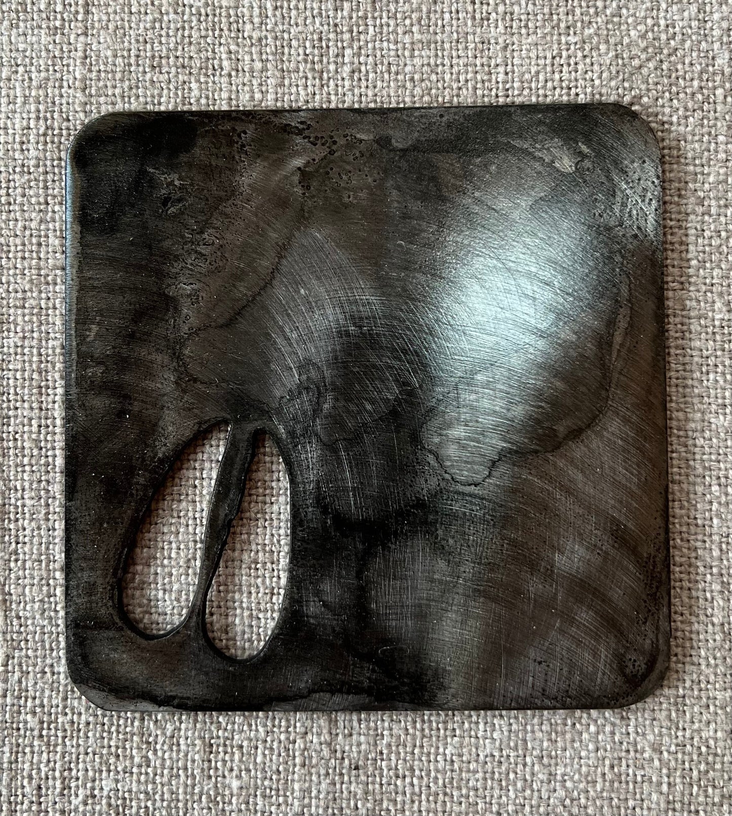 Wildlife Track Metal Coasters: Rustic Cabin Decor