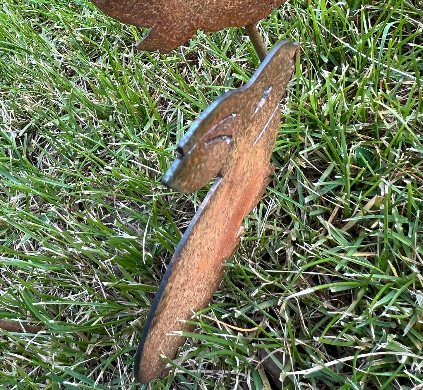 Rusty Bunny Garden Stakes - Set of 4 - Metal Rabbit Decor