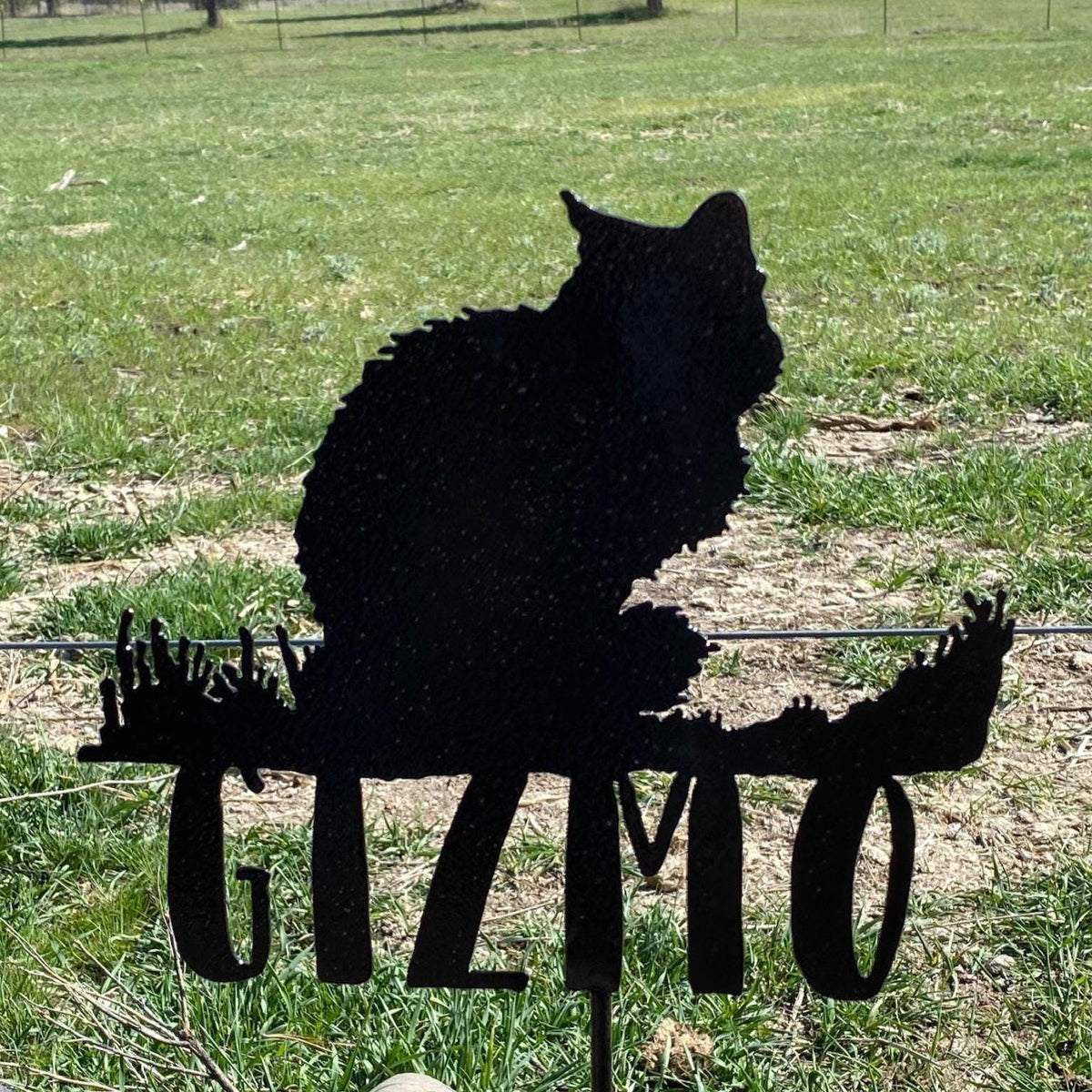 Personalized Pet Memorial Stake: Custom Metal Art, Dog Cat Gift