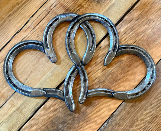 Rustic Horseshoe Heart Wall Decor: Reclaimed Metal Western Art