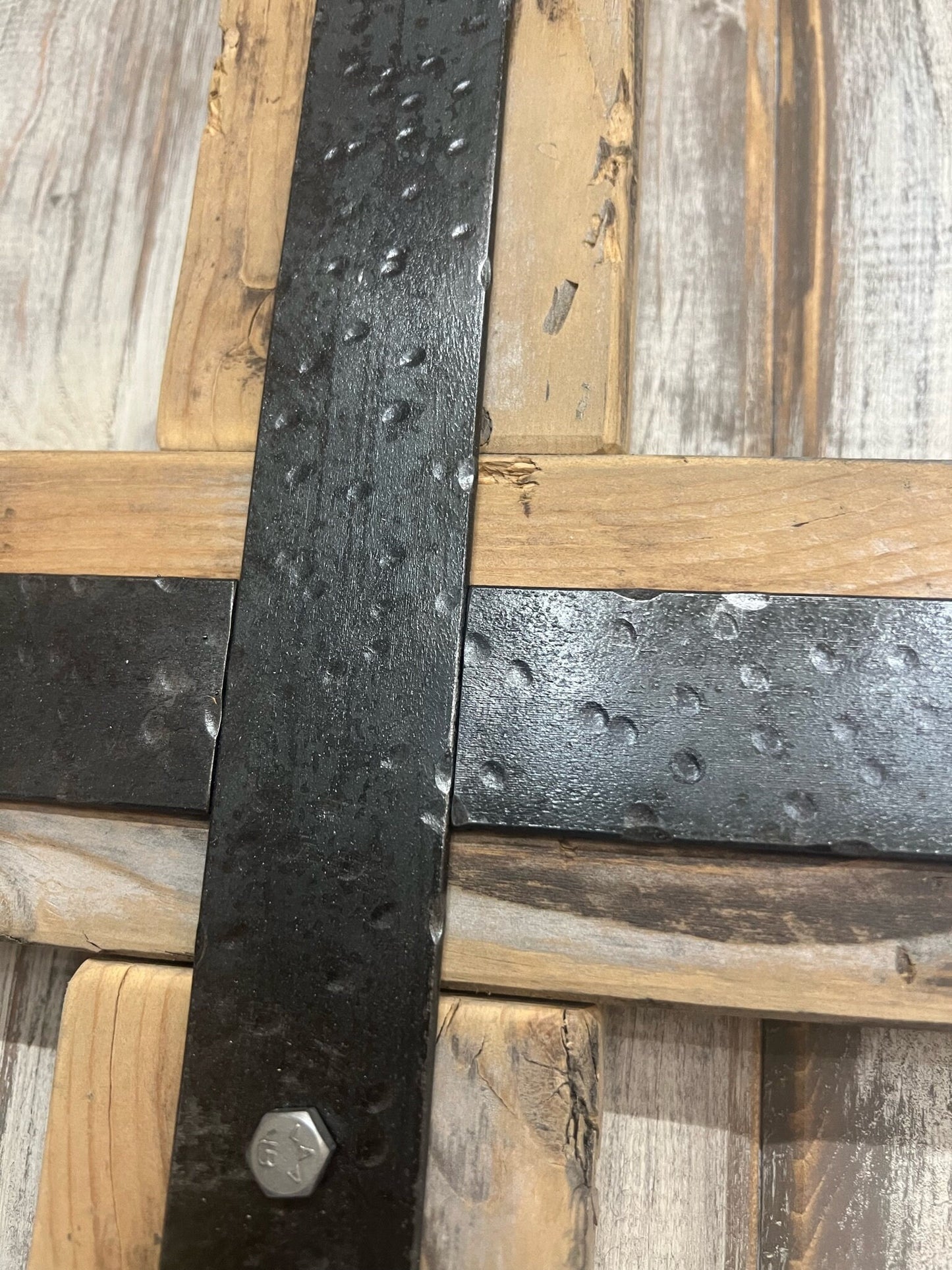 Rustic Reclaimed Wood Cross: Farmhouse Industrial Decor