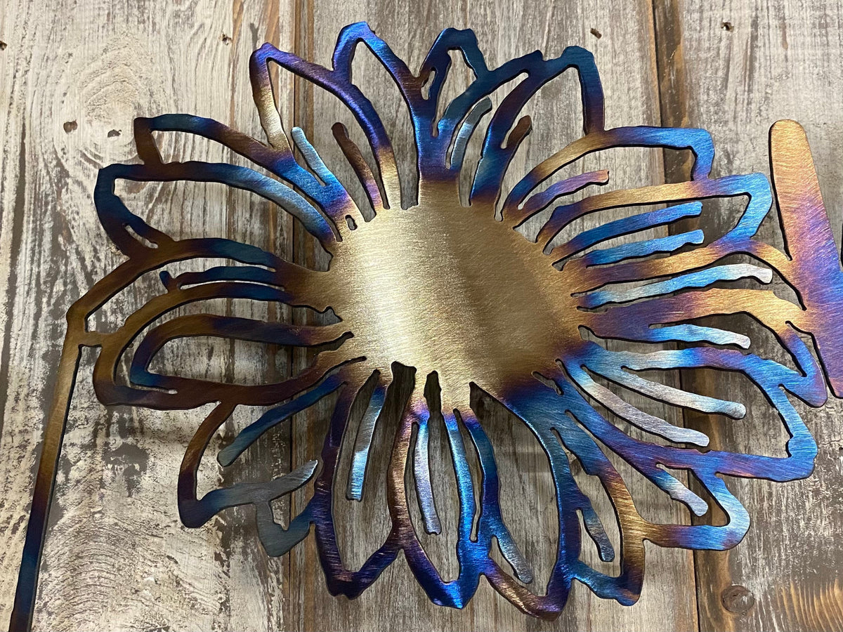 Heat-Treated Metal Sunflower Home Sign - Patio & Porch Decor