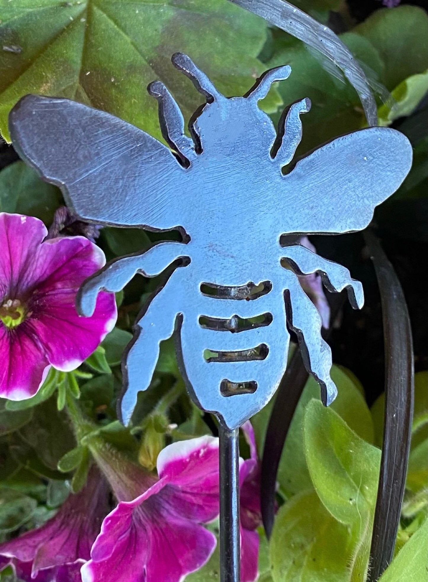 Metal Bee Garden Stake, Bee Lover Gift, Flower Bed Decor