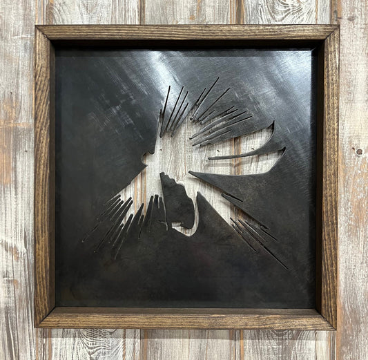 Patina Fly Fishing Metal Art: Lodge Decor