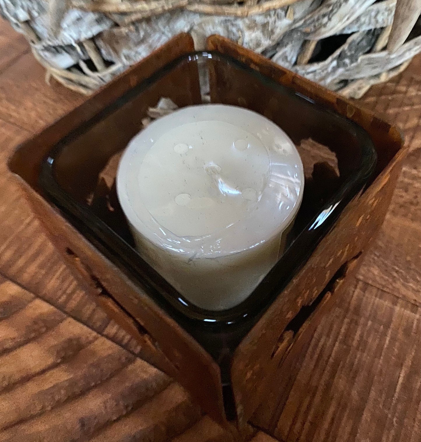 Rustic Candle Holder: Cabin Decor