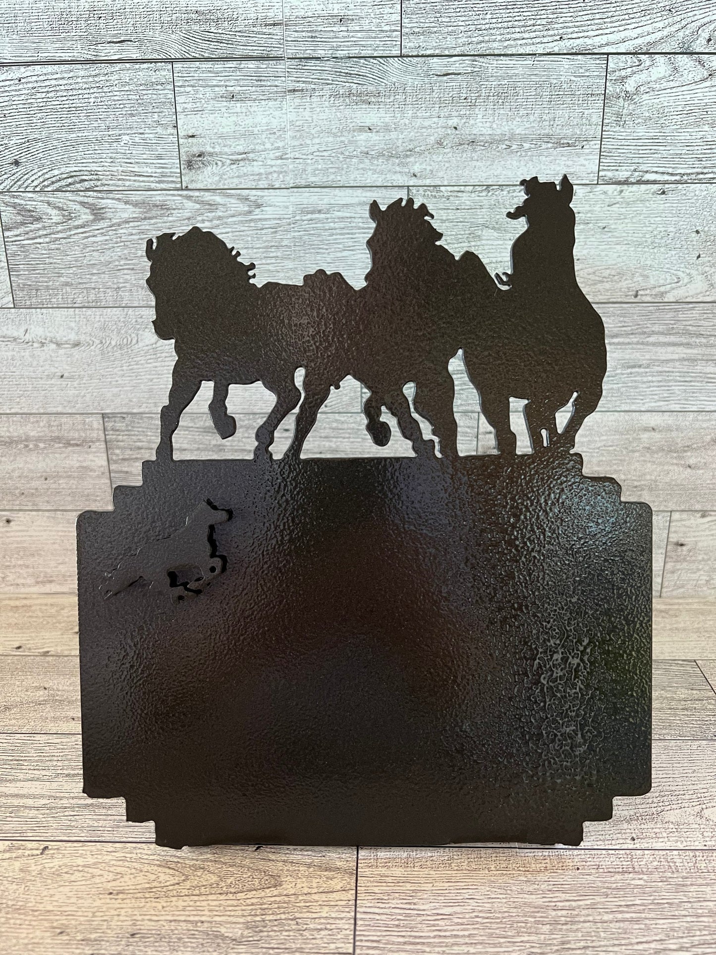 Running Horses Metal Art Photo Frame: 5x7 Picture, Horse Lover Gift
