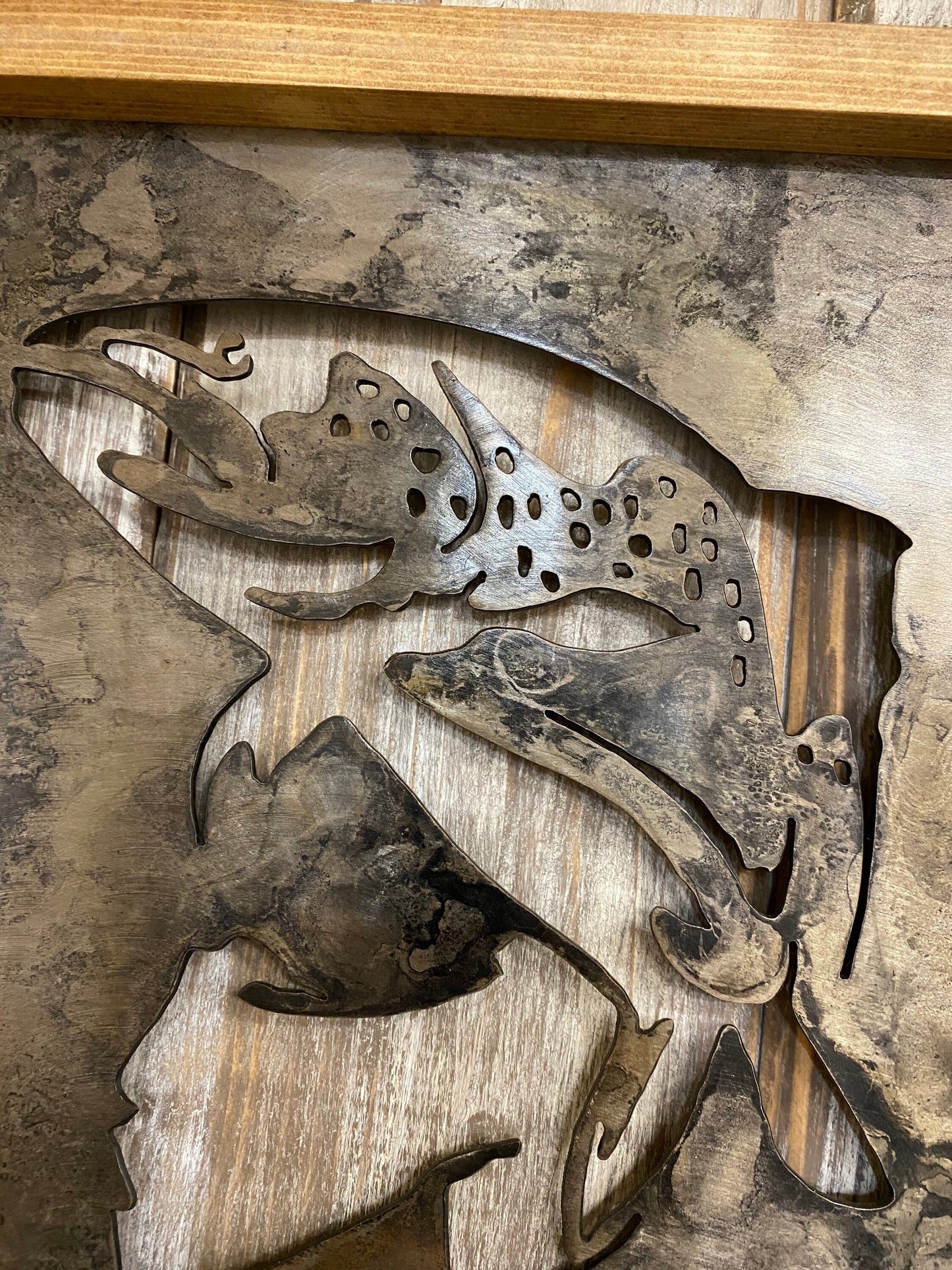Patina Steelhead Metal Wall Art: Lodge Decor