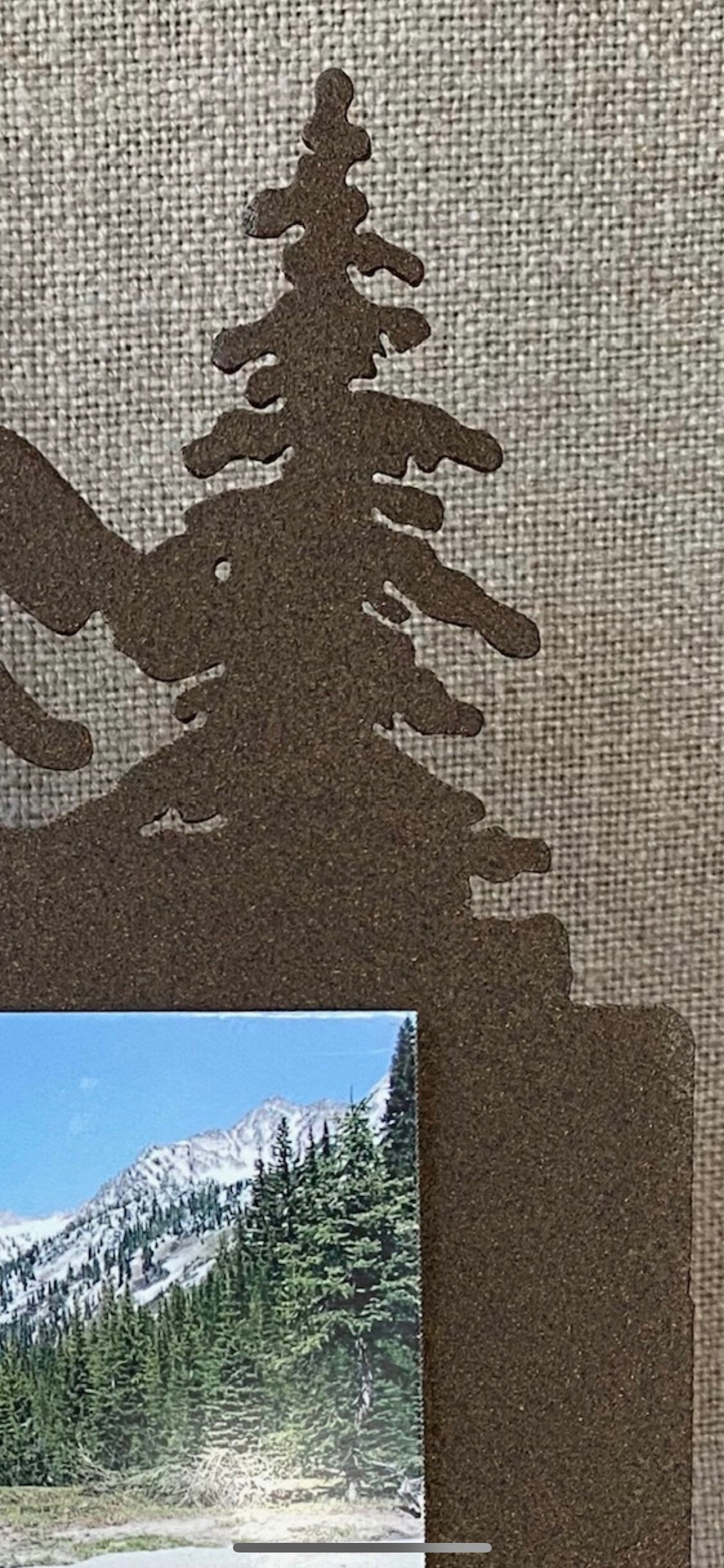 Metal Mountain Photo Frame: Nature Lover Gift, 5x7 Picture
