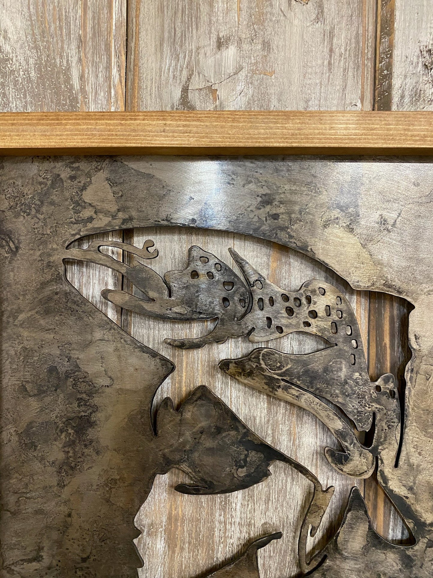 Patina Steelhead Metal Wall Art: Lodge Decor
