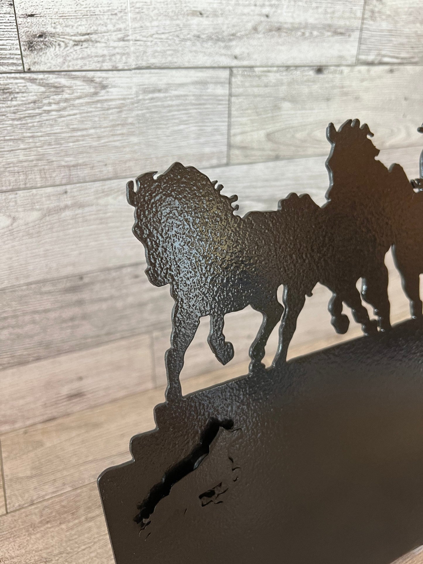 Running Horses Metal Art Photo Frame: 5x7 Picture, Horse Lover Gift