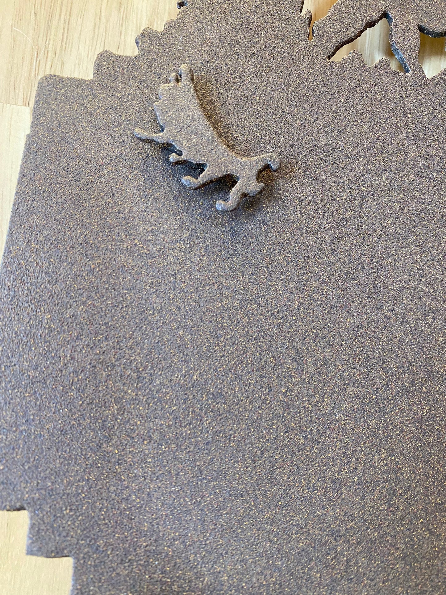 Metal Moose Picture Frame: Textured Brown Photo Holder (5x7 Photo)