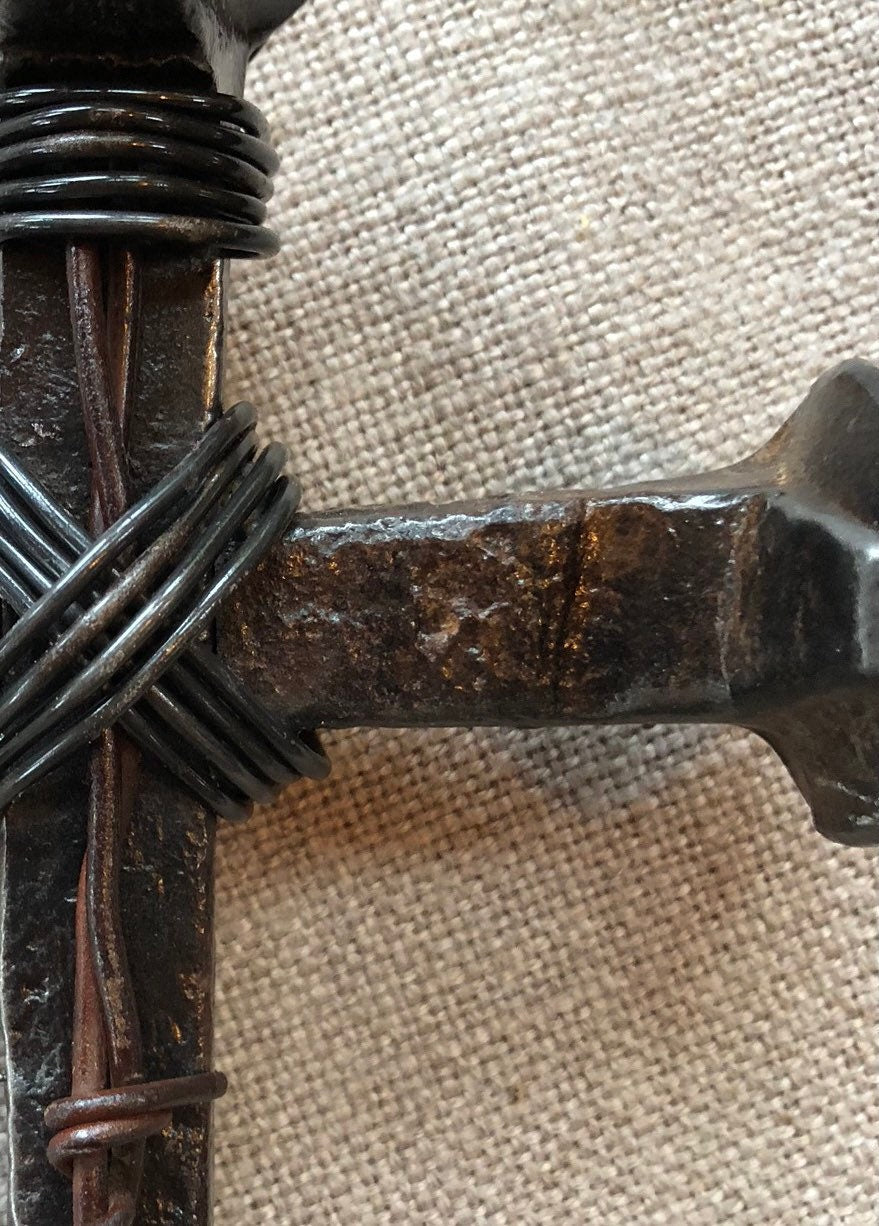 Rustic Railroad Spike Cross: Reclaimed Industrial Decor