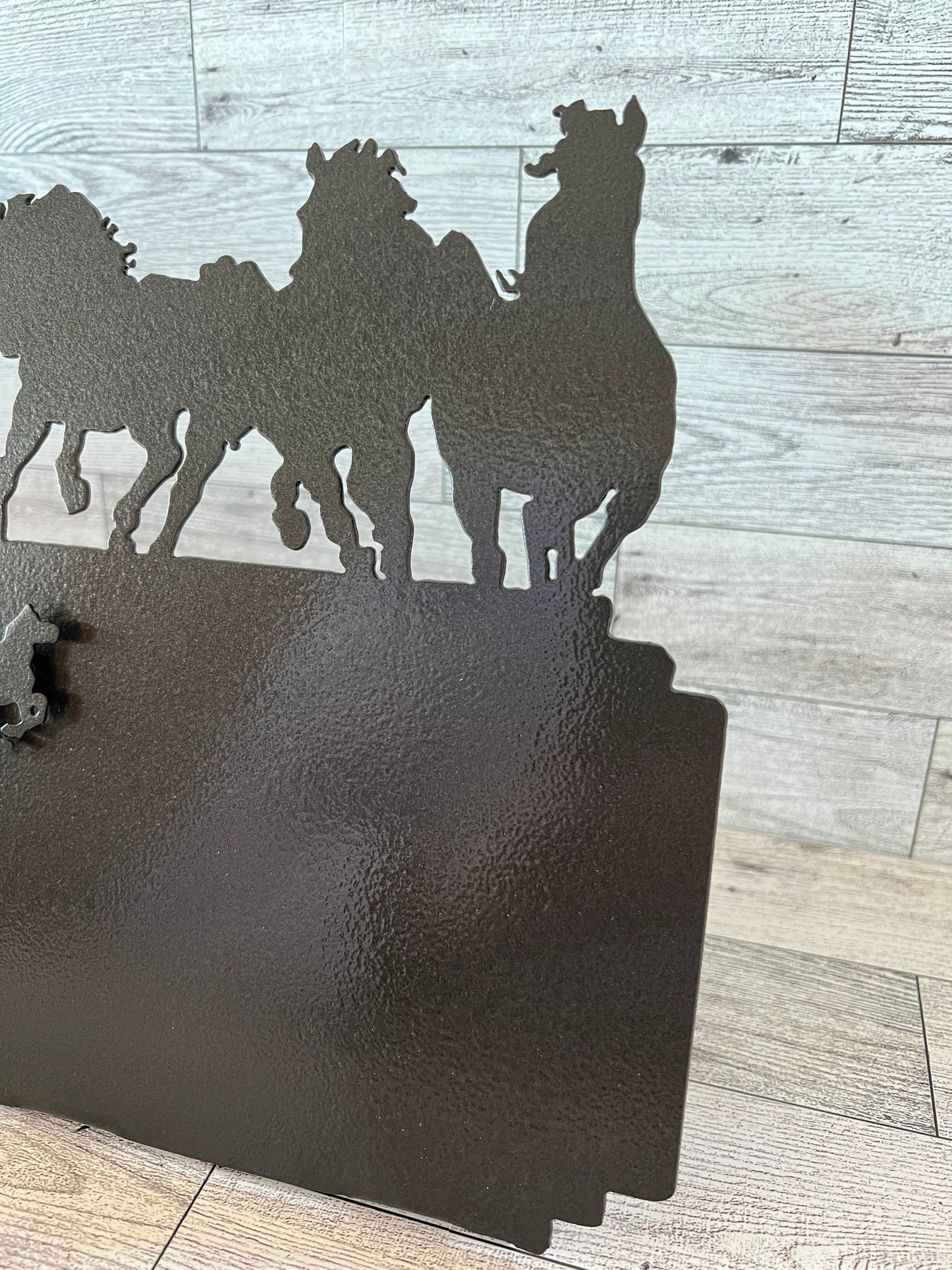 Running Horses Metal Art Photo Frame: 5x7 Picture, Horse Lover Gift