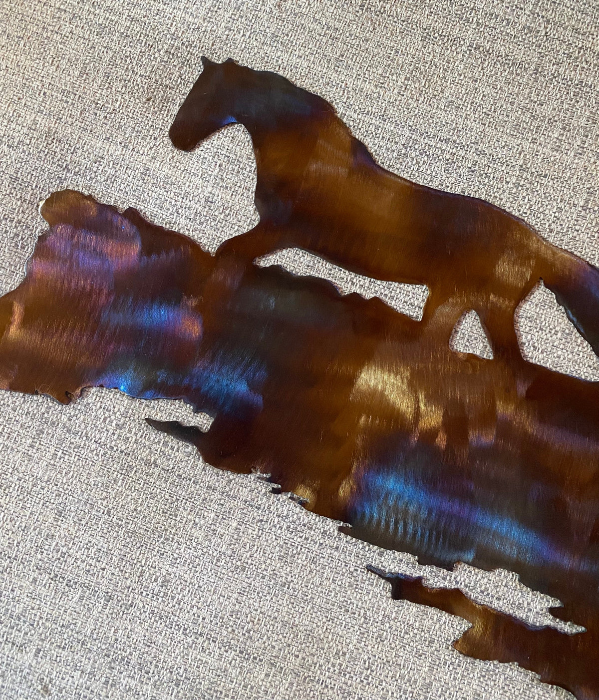 Running Horses Metal Wall Art: Western Decor, Horse Lover Gift